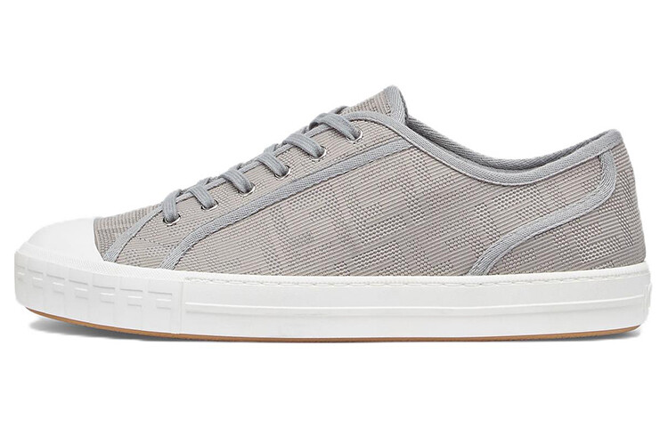

Domino Canvas Shoes Men Low-top Grey Fendi
