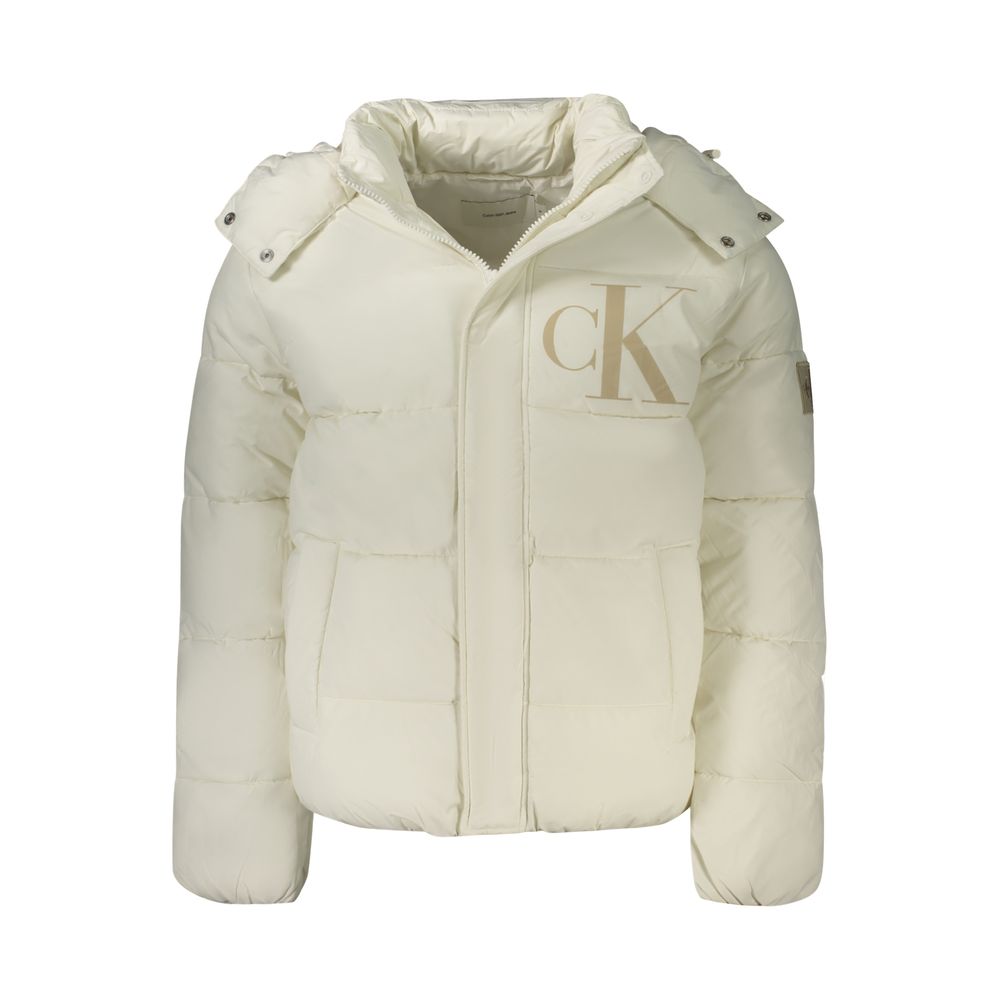 

Белая мужская куртка из полиамида Calvin Klein