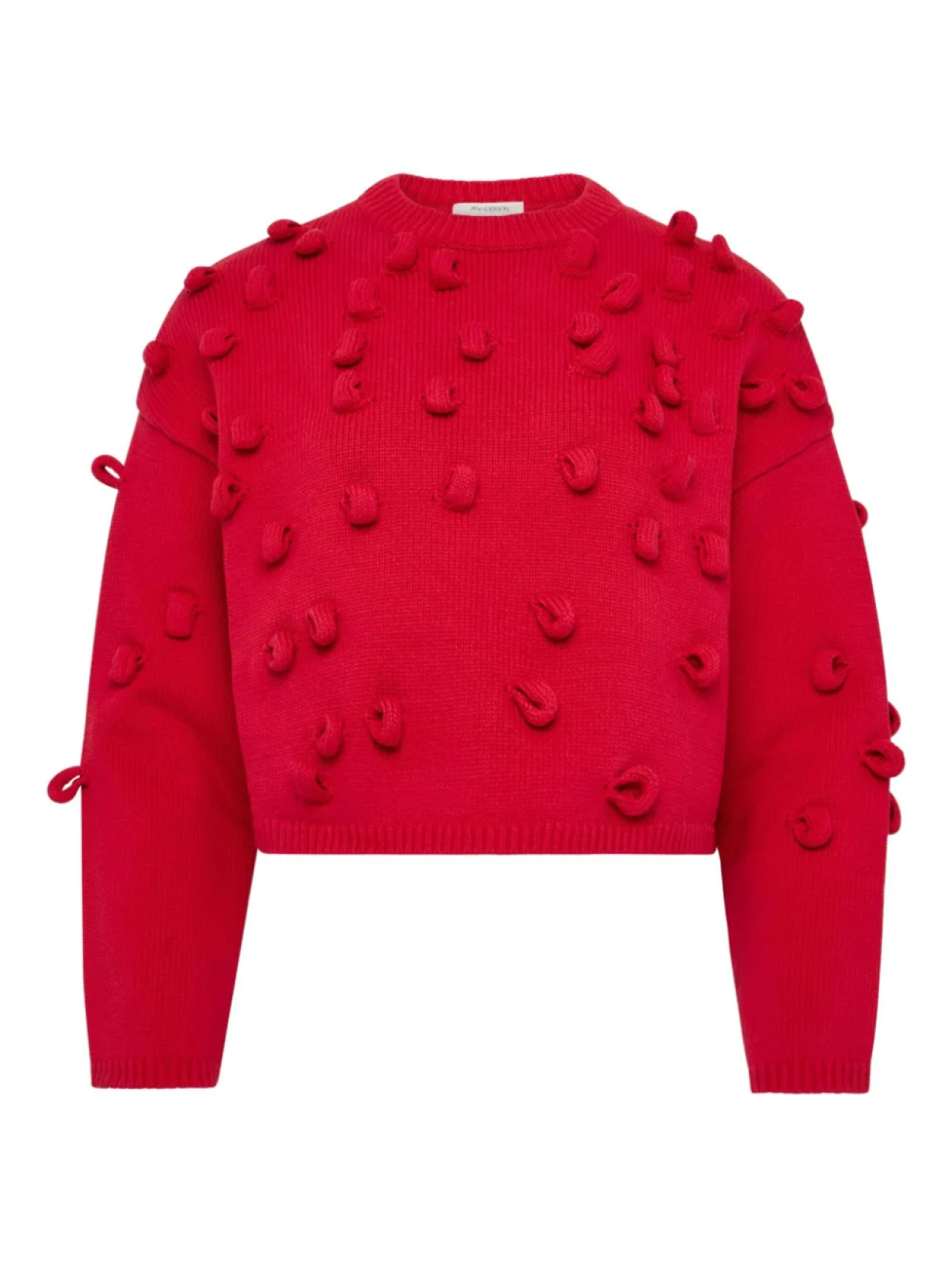 

Укороченный джемпер JW Anderson с петлями, красный
