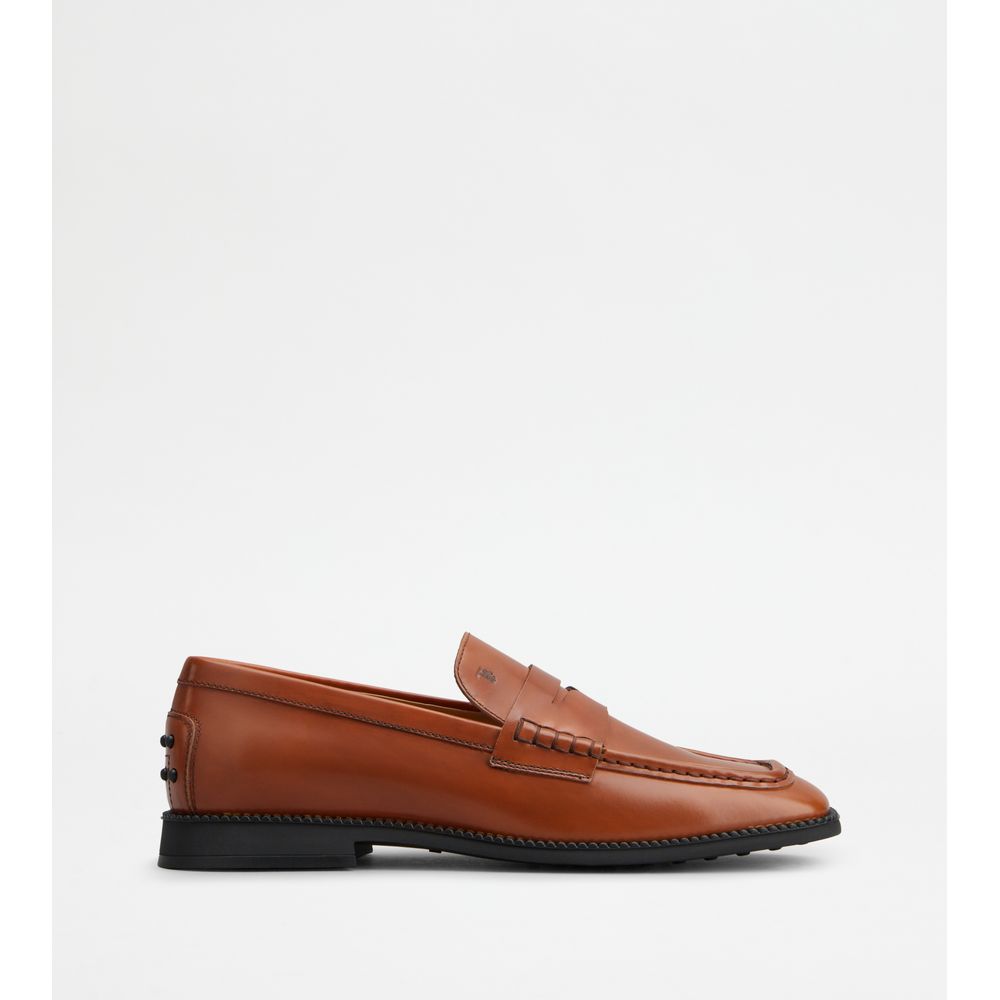 Tod's лоферы из кожи, коричневый