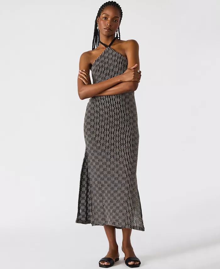 

Женское трикотажное платье Tatum Halter Steve Madden, черный