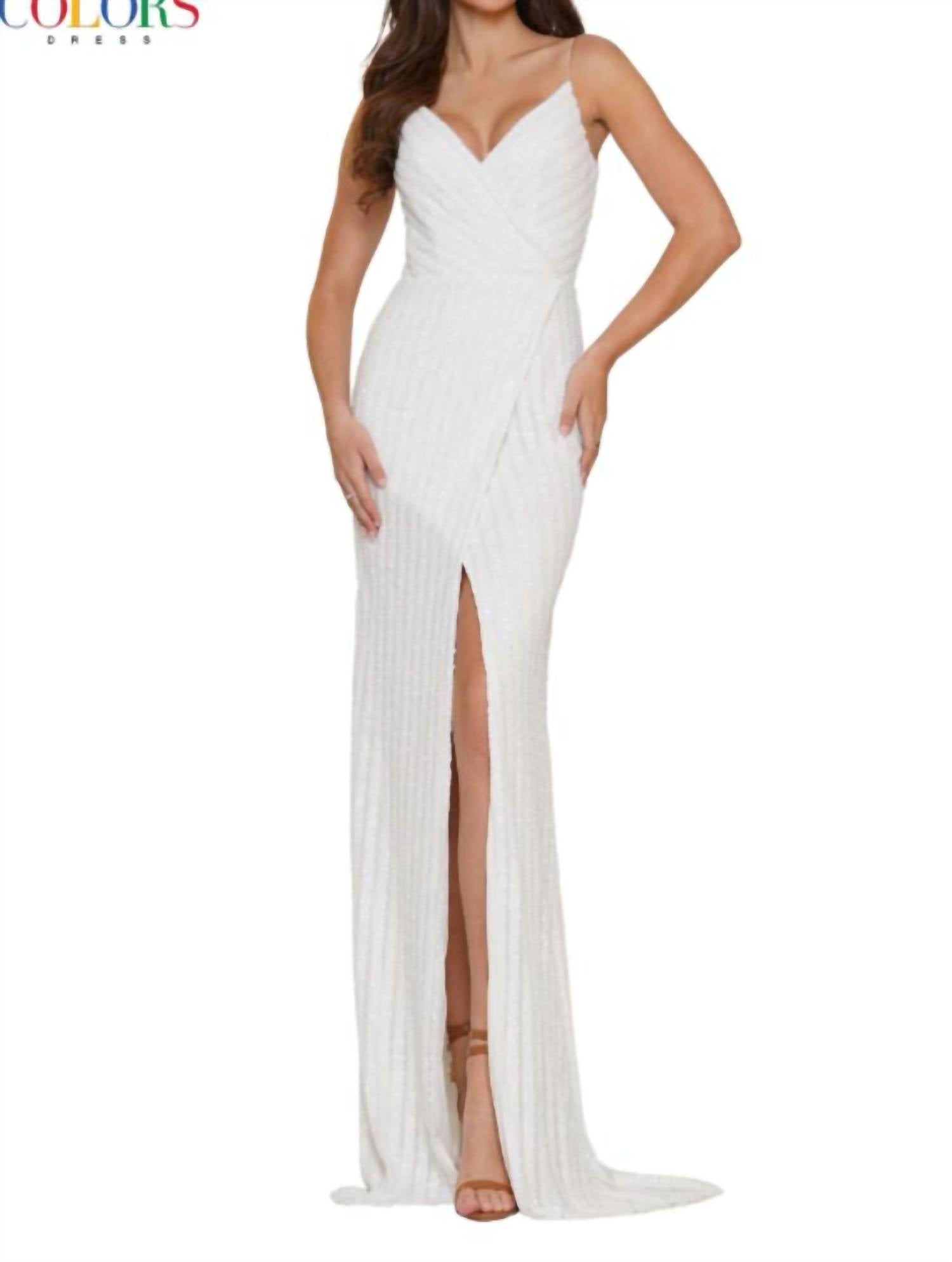 

Вечернее платье белого цвета COLORS DRESS