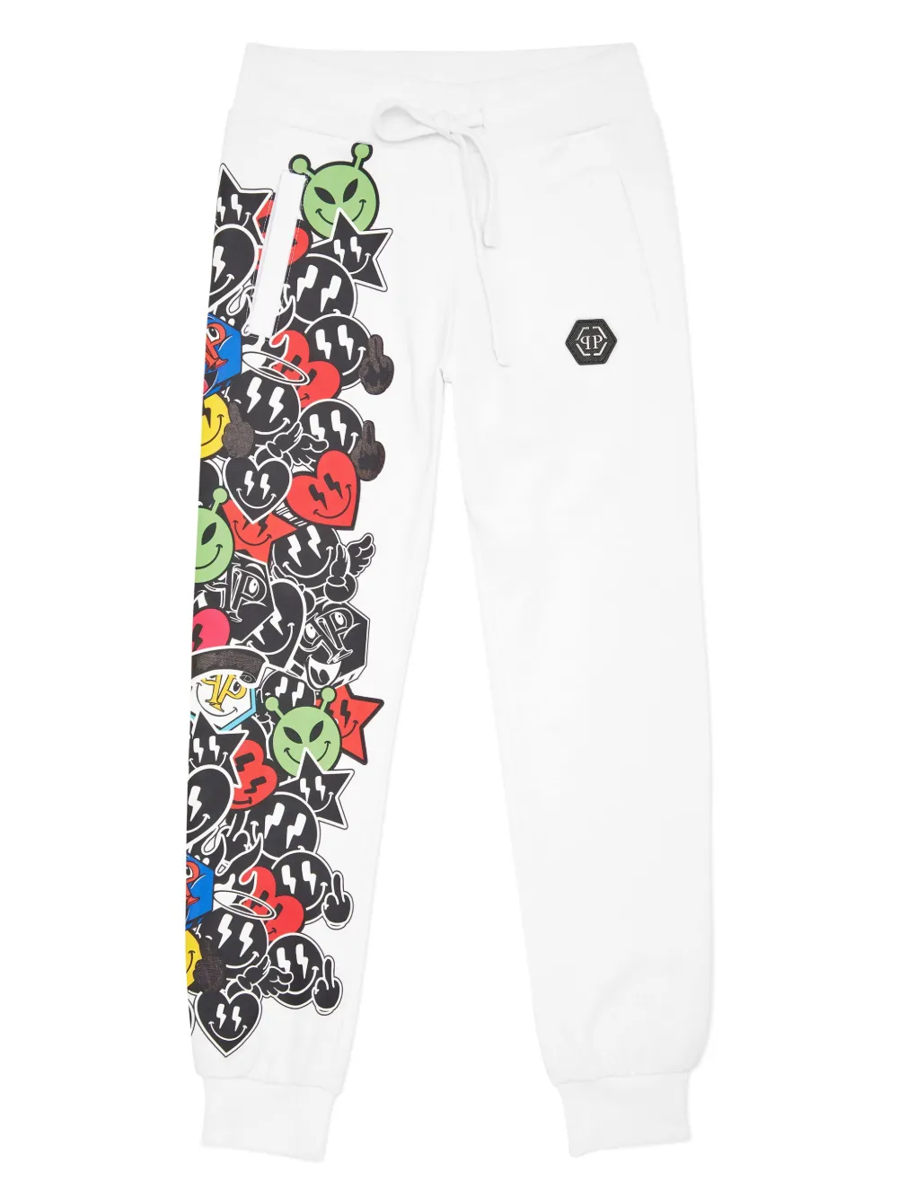 

Спортивные брюки с принтом Philipp Plein Junior, белый