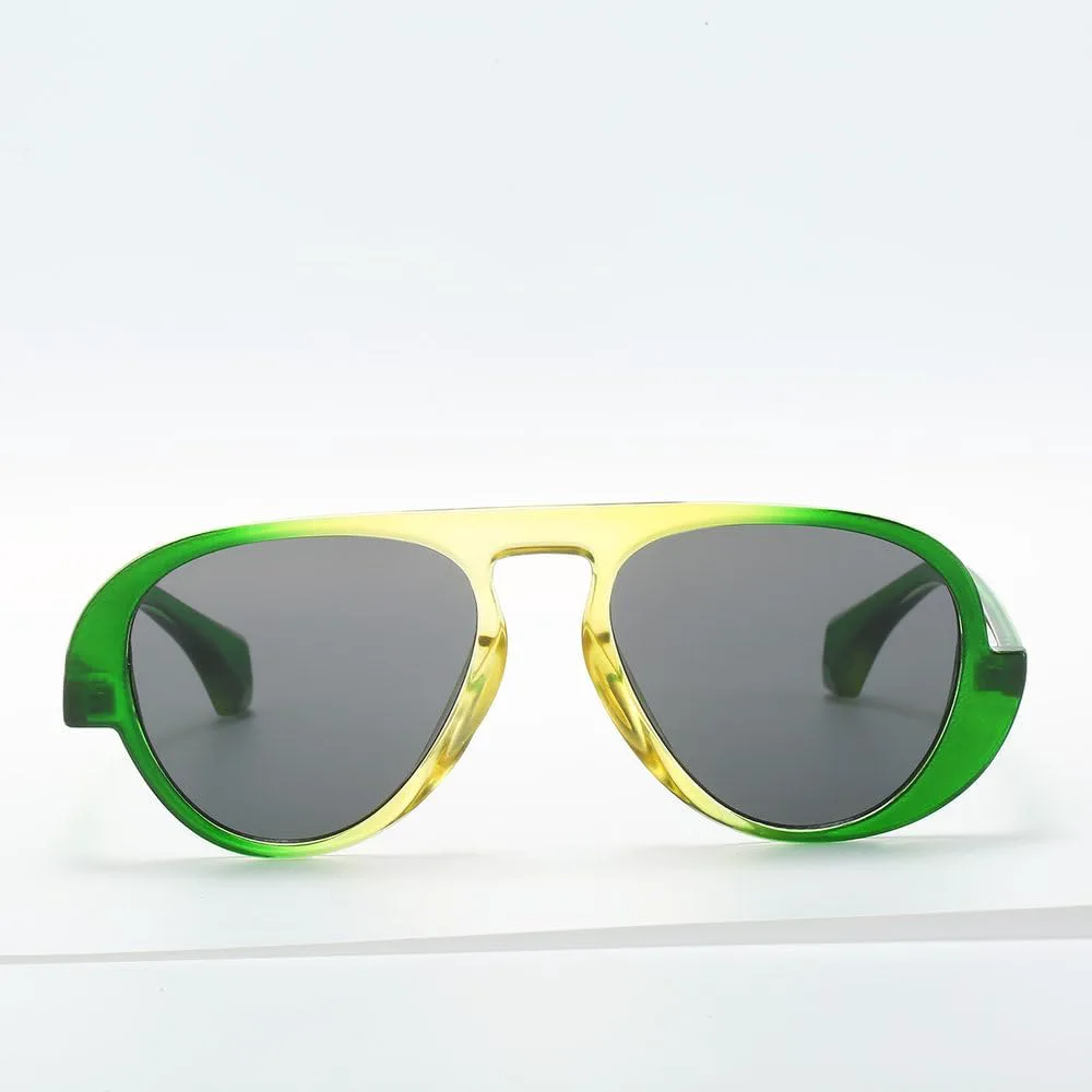 

Стильные и необычные очки, классические овальные солнцезащитные очки, винтажные металлические солнцезащитные очки с защитой от УФ-излучения UV400 HYYZZC, Black