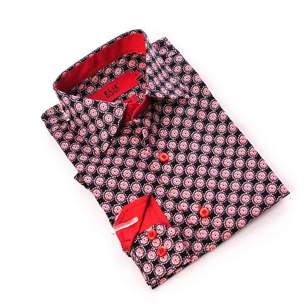 Мальчиковая рубашка slim fit с принтом Elie Balleh — фото 2
