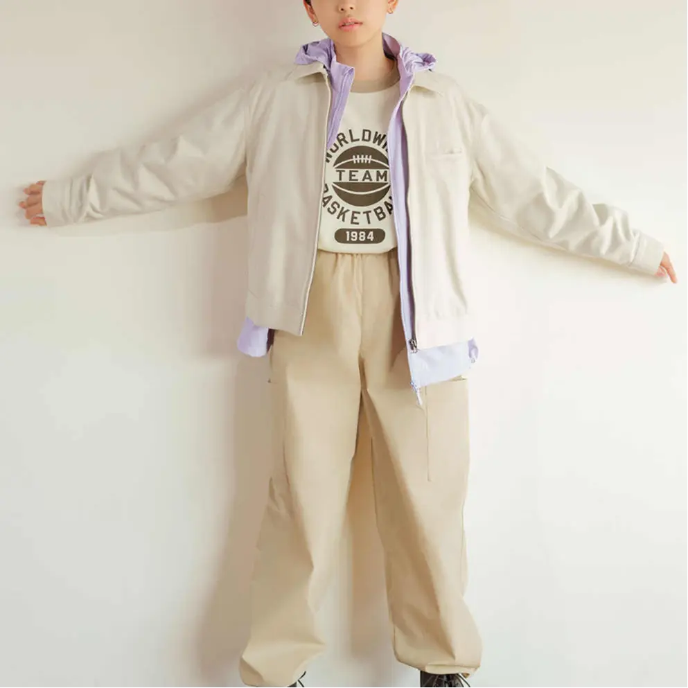 Куртка Light Beige для детей 3-7 лет UNIQLO, светло-бежевый — фото 3
