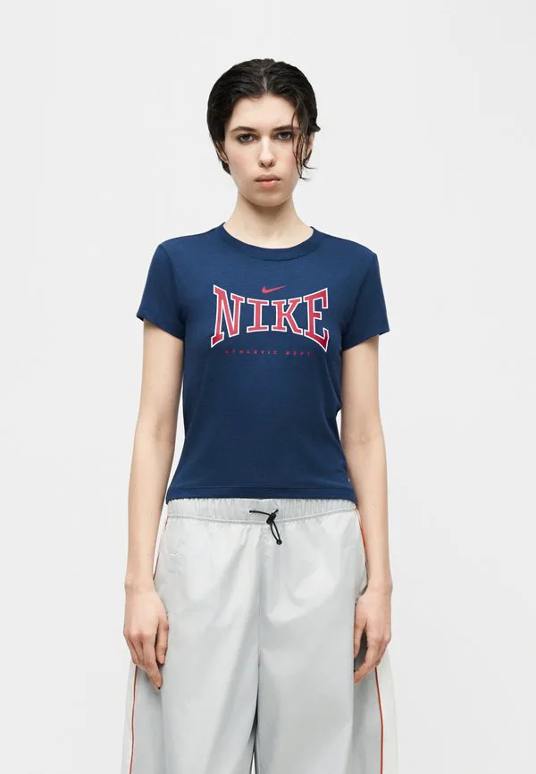Футболка с принтом crop league Nike Sportswear, Midnight Navy — фото 4
