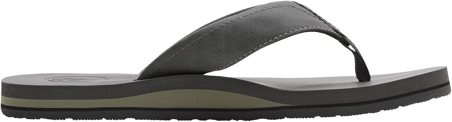 Мужские сандалии Volcom Victor - водоотталкивающие шлепанцы с удобной стелькой из пены для отдыха, серый — фото 3