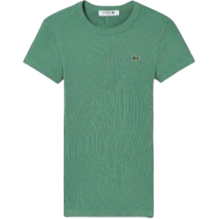 Футболка LACOSTE с аппликацией логотипа, ретро-стиль, цвет Moss Green — фото 4