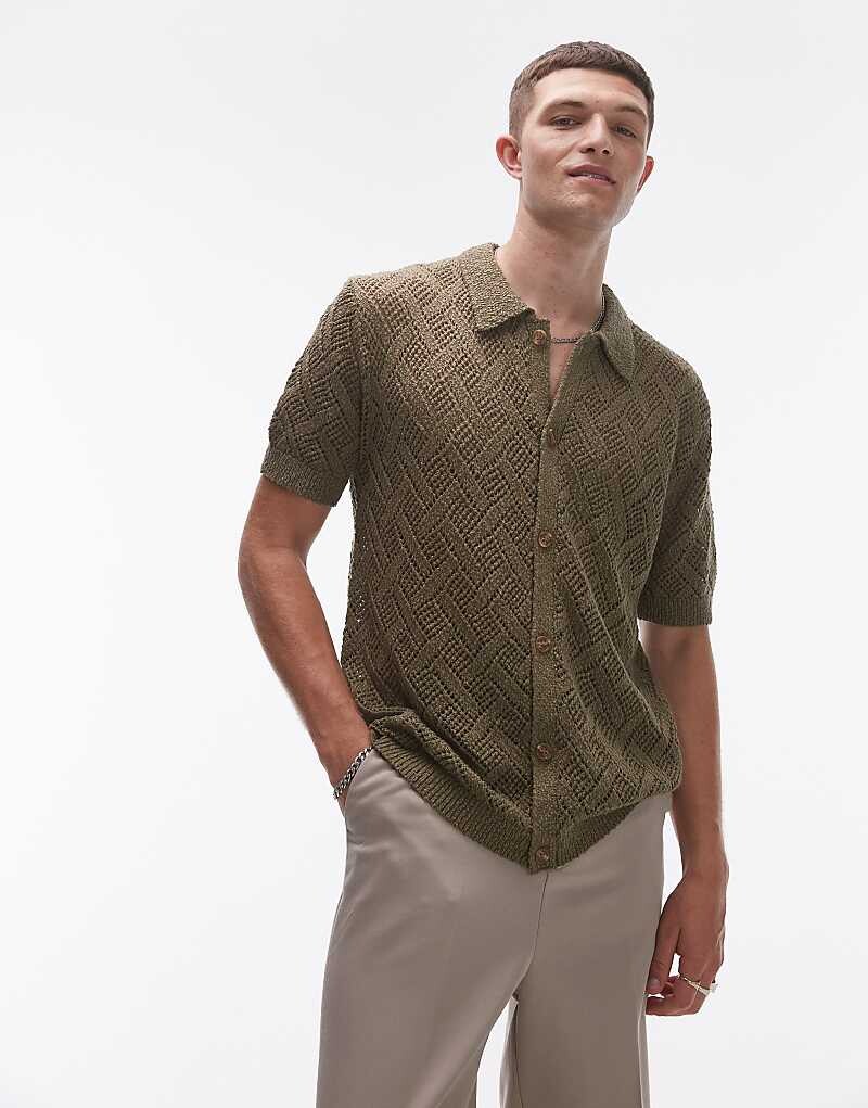 

Рубашка на пуговицах на пуговицах Topman крючком