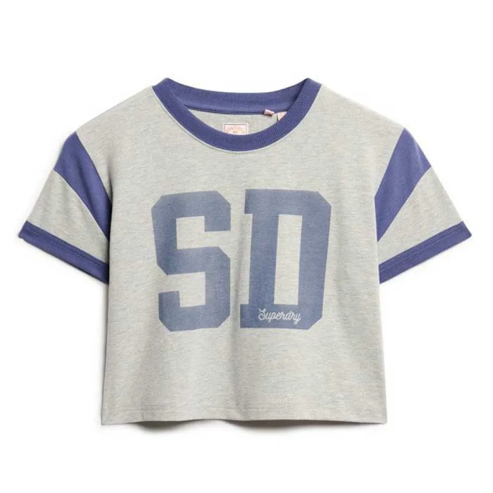 

Футболка с коротким рукавом Superdry Athletic Graphic Ringer, серый