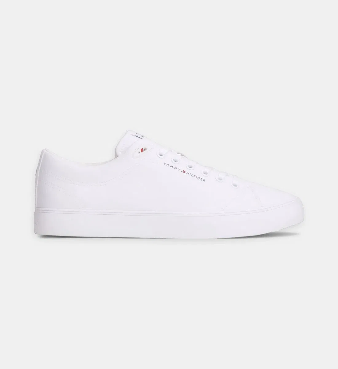 Фирменные низкие кеды из брезента Tommy Hilfiger, белый