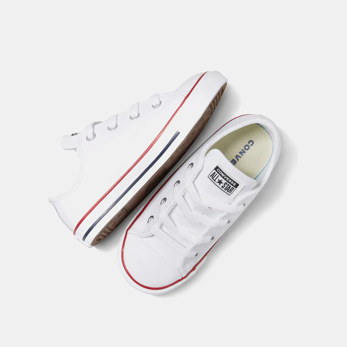 Chuck Taylor All Star Ox Converse Повседневные кроссовки для младенцев, белый — фото 2