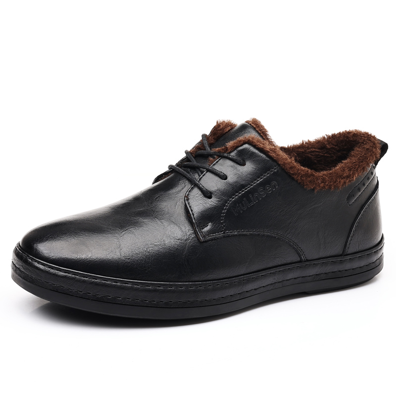 

Мужская повседневная обувь с низким верхом Mulinsen, Black[Leather Shoe Size: Size 40 In This Model = Sports Shoe Size 41]