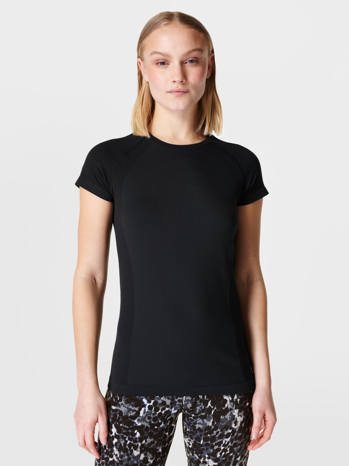 

Бесшовная кофта Sweaty Betty Athlete с короткими рукавами, черный