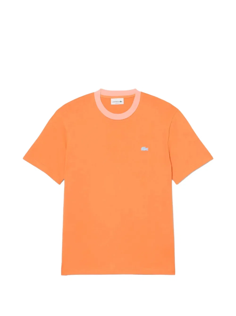 Футболка с контрастной отделкой Lacoste, оранжевый