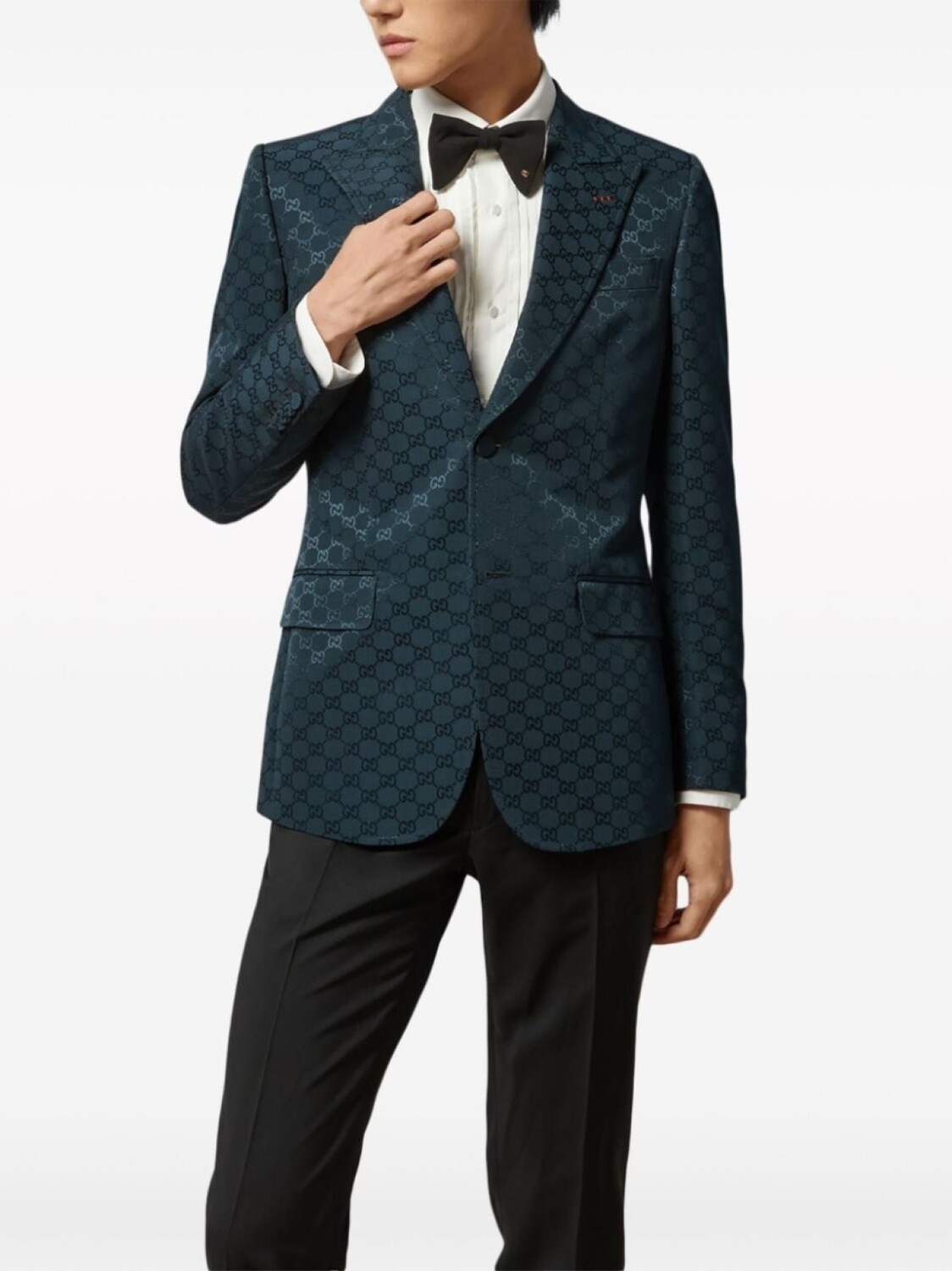 

Gucci пиджак с узором GG Supreme, зеленый
