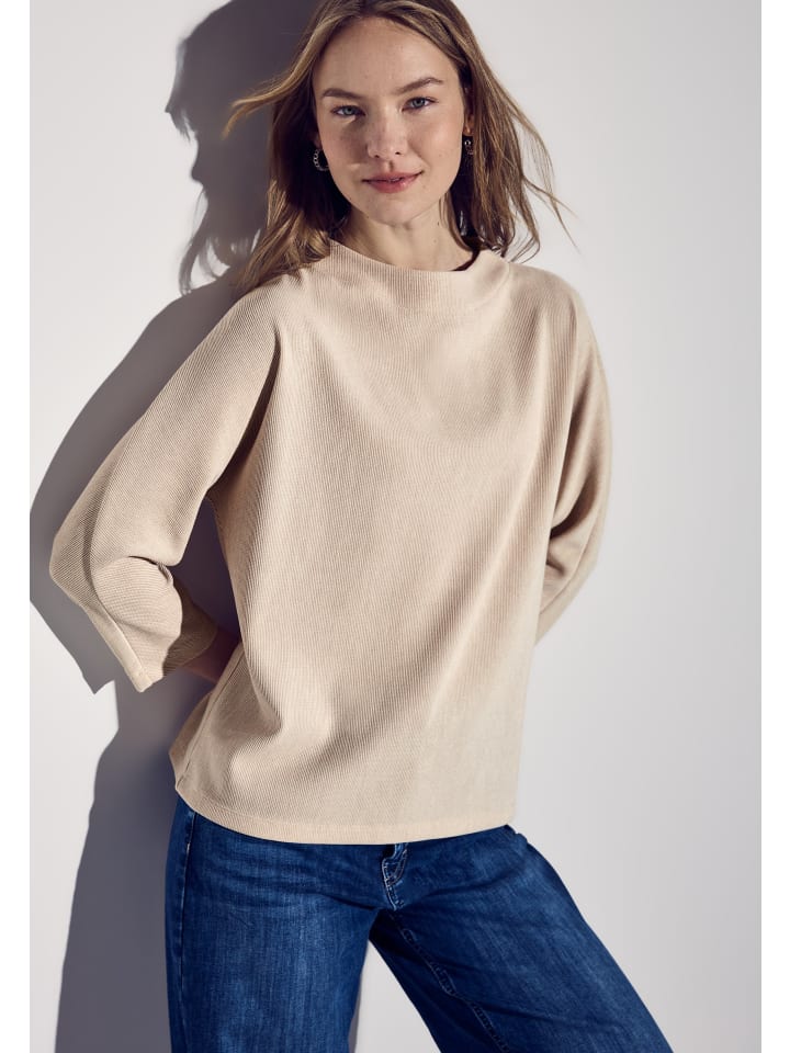 

Футболка Street One, цвет two-tone strukturshirt' beige