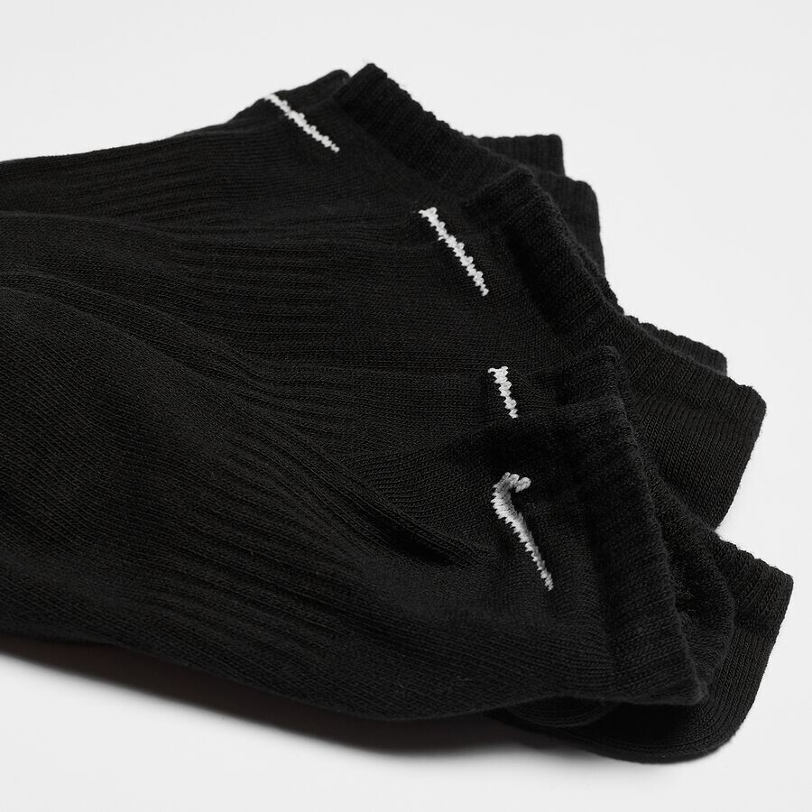 Легкие тренировочные носки-неявки на каждый день (3 шт.) NIKE, цвет black/white — фото 2