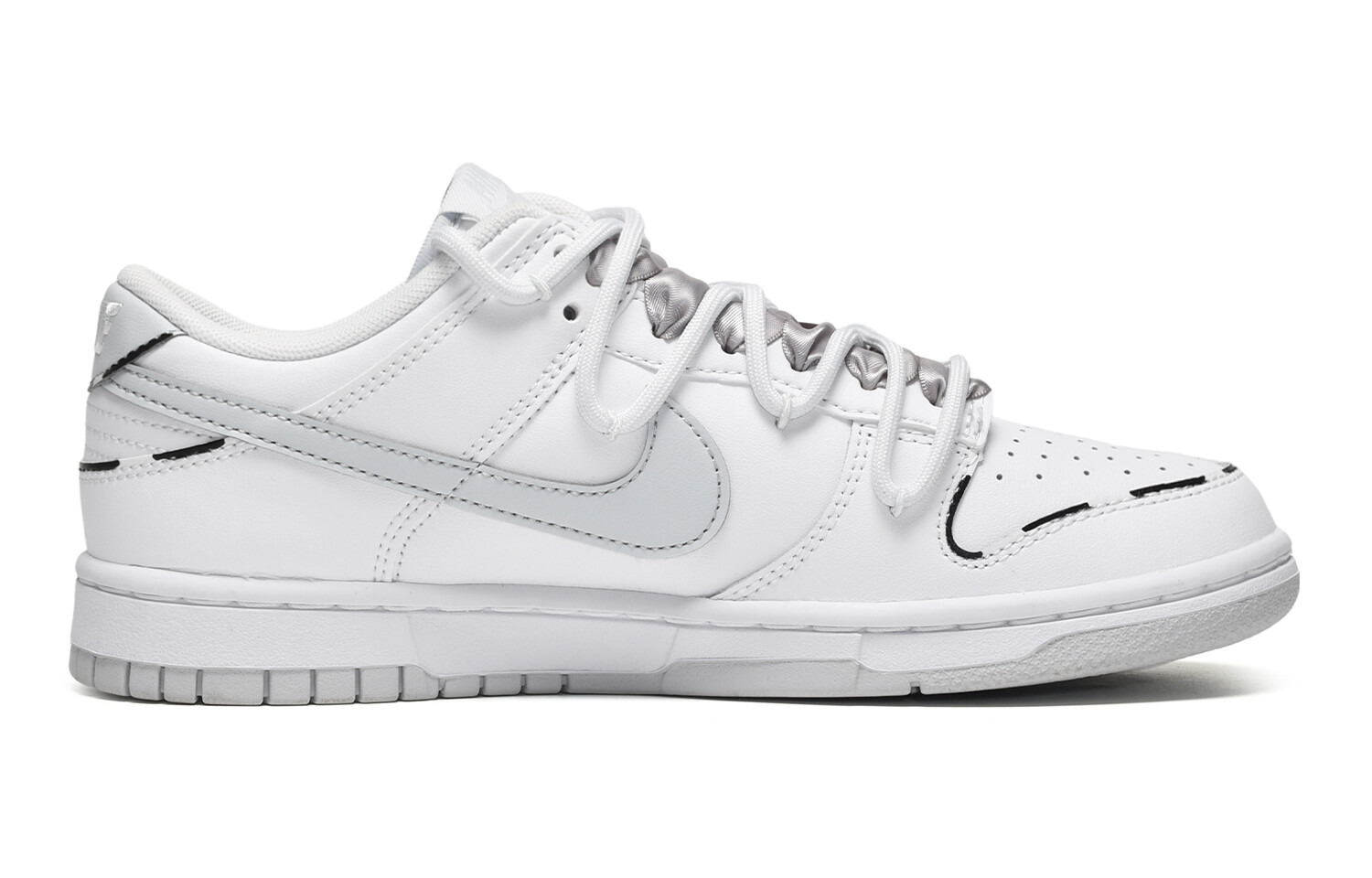 

Кроссовки Nike Dunk Skateboarding Shoes Women's Low-top Red/White/Gray, красный