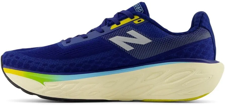 Мужские беговые кроссовки New Balance Fresh Foam X 1080, Inkwell Silver Metallic Ginger Lemon — фото 2