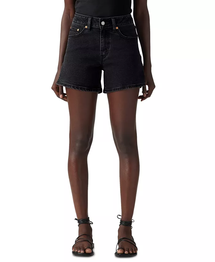 

Женские джинсовые шорты Mid-Rise A-Line с завышенной талией Levi's, черный