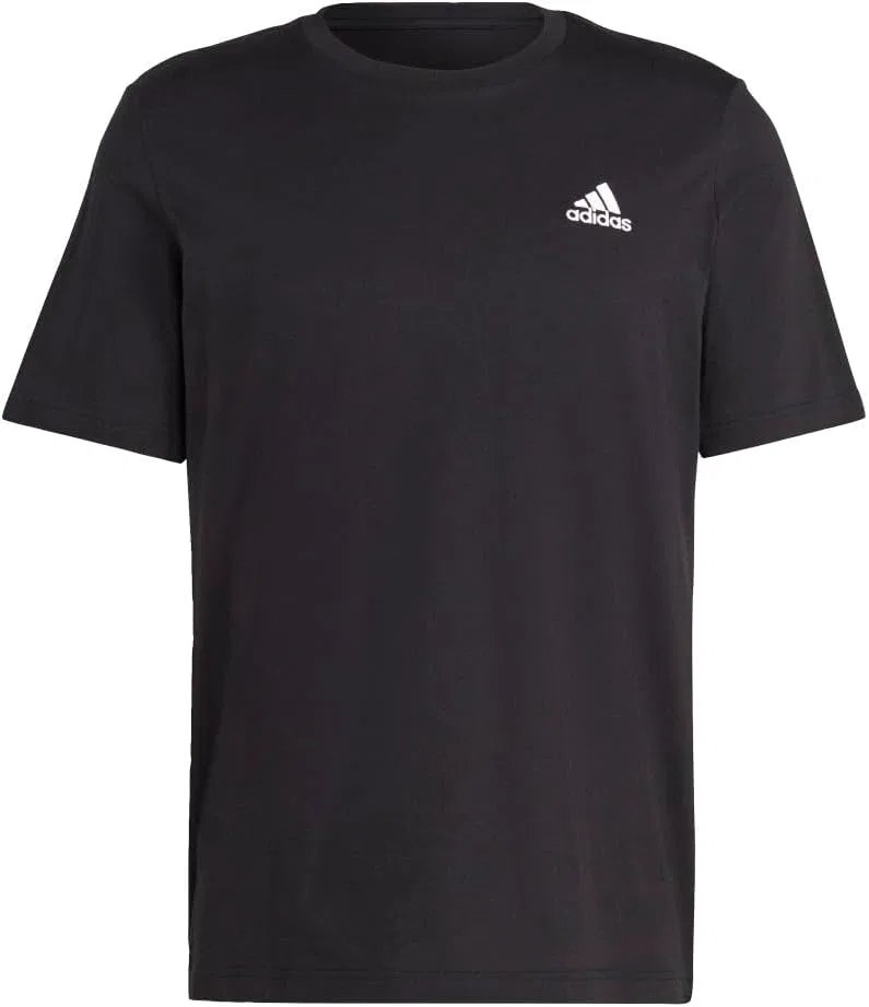 Мужская футболка Adidas Essentials Single Jersey с вышитым небольшим логотипом