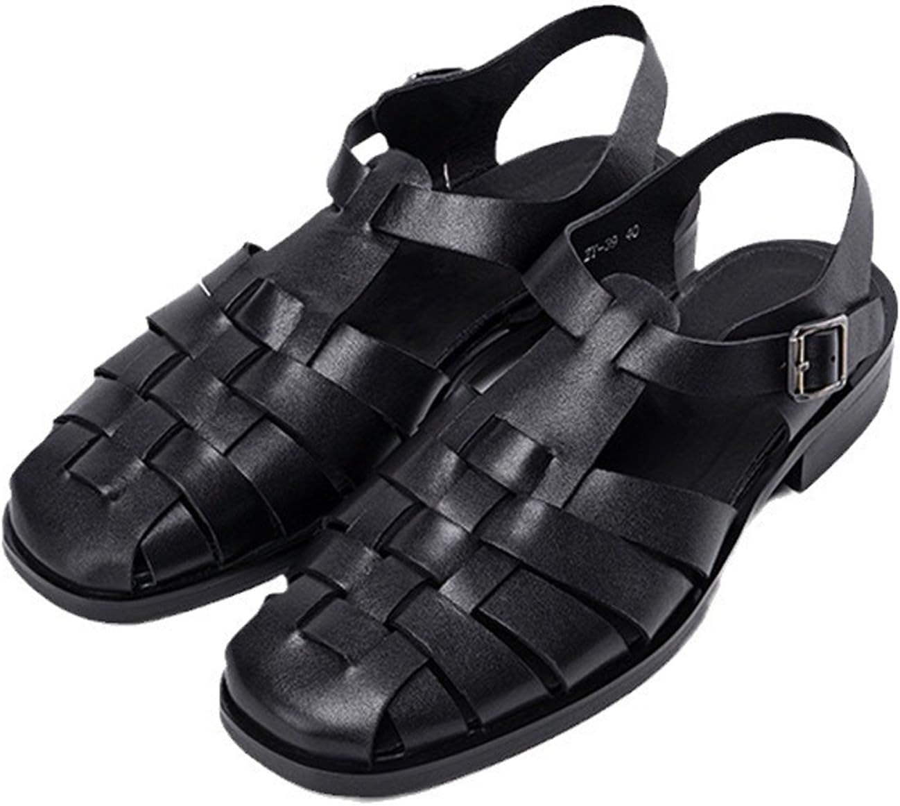 

Мужские сандалии Santimon Mens, черные домашние тапочки, ручной работы из коровьей кожи, повседневная обувь для мужчин, летние пляжные сандалии с закрытым носком, стильные, удобные, нескользящие