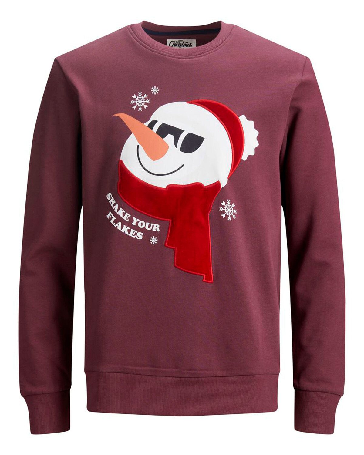 

Джемпер Jack & Jones с рождественским рисунком, бордовый