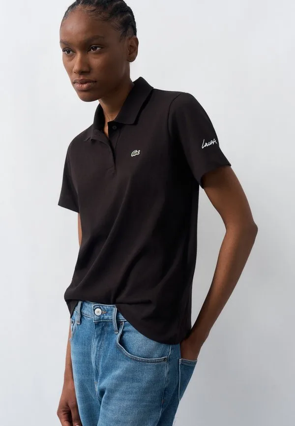 Рубашка поло Lacoste Buffle, однотонная, синяя