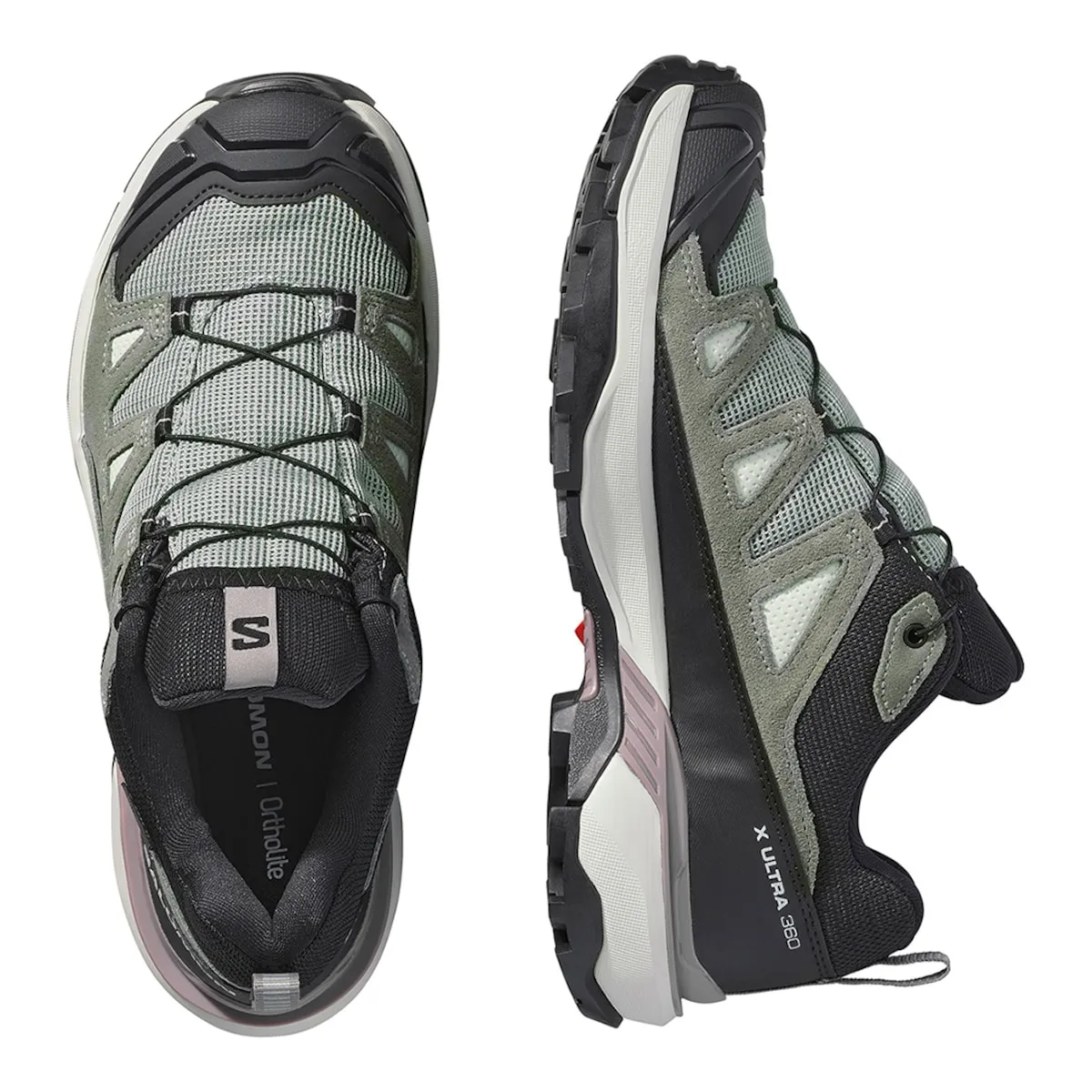 Женские походные кроссовки X ULTRA 360 LTR GTX W SALOMON Salomon, зеленый/серый — фото 3