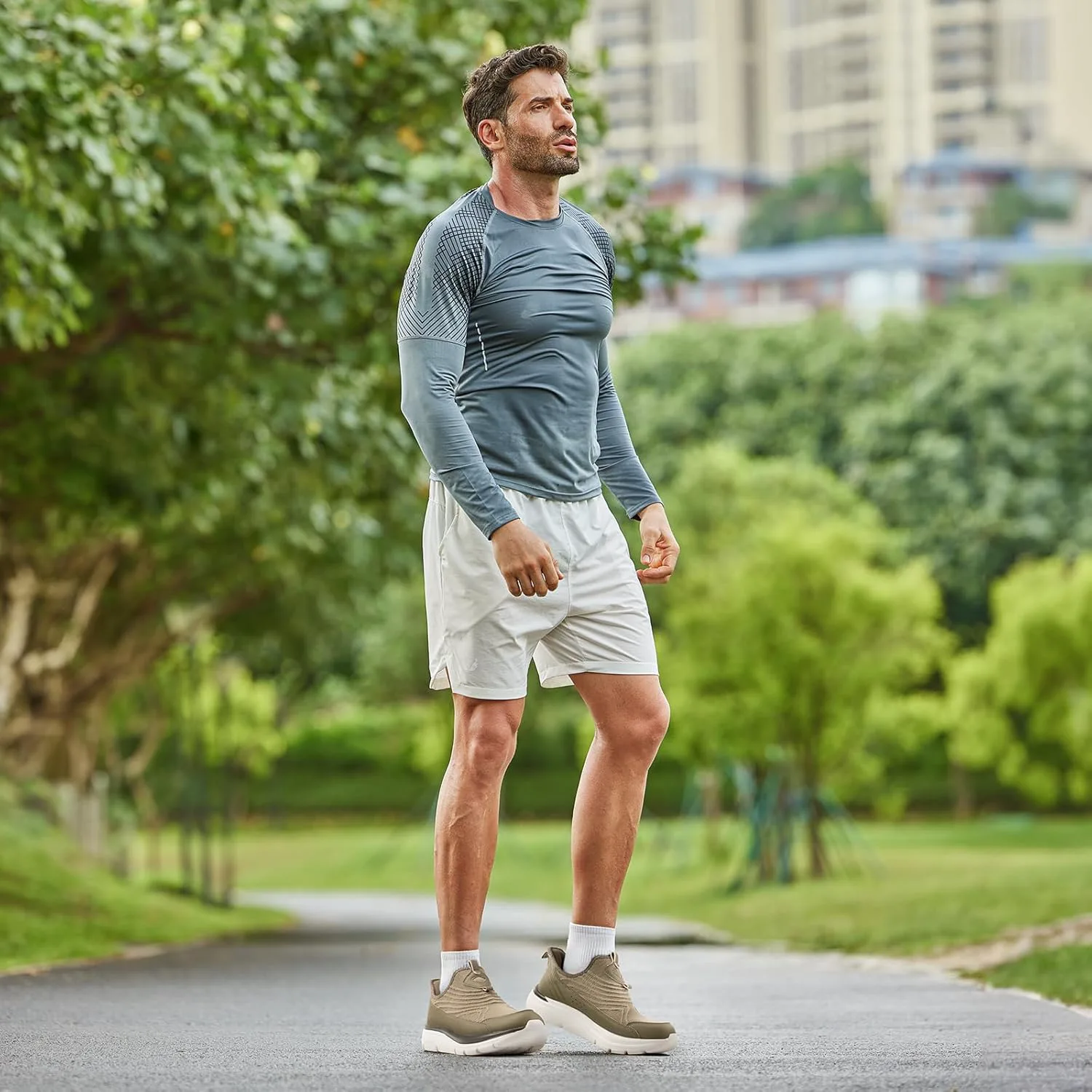 Мужские кроссовки FitVille с широкой колодкой, без шнурков, дышащие, удобные ортопедические туфли для всего дня стояния - Step Ease V1 — фото 2