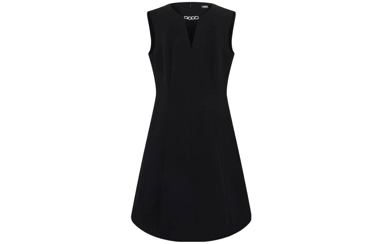 

KARL LAGERFELD Женское черное платье без рукавов KARL LAGERFELD / Karl Lagerfeld Jeans