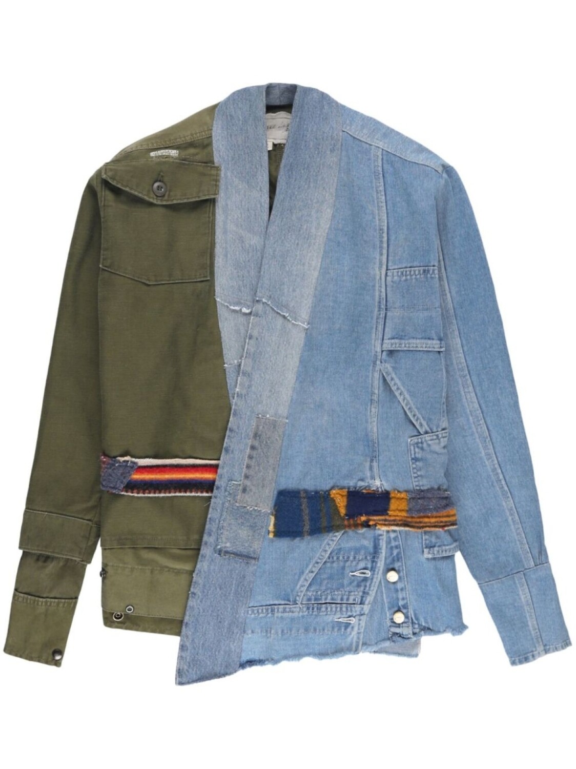 

Greg Lauren куртка асимметричного кроя, синий