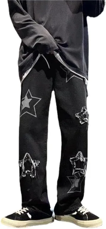 

Винтажные джинсы для женщин Harajuku Y2K в стиле baggy Flixxo