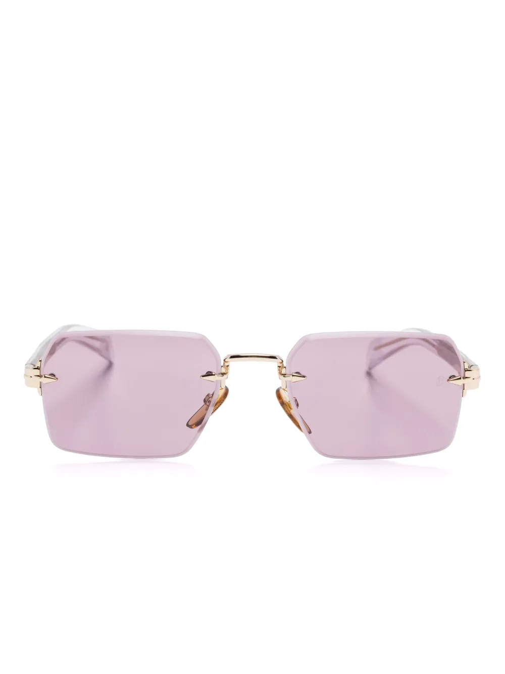 

Солнцезащитные очки DB 7109/S в геометричной оправе Eyewear by David Beckham, золотой