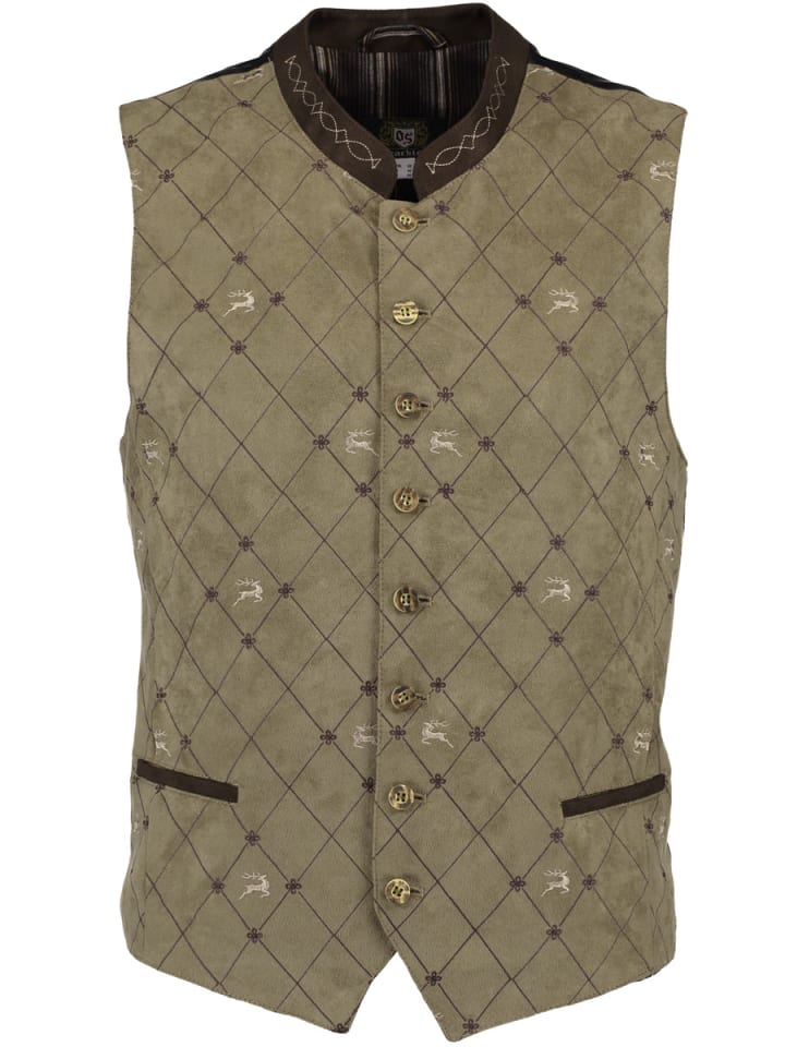 

OS-Trachten Традиционный жилет Илури средне-коричневого цвета