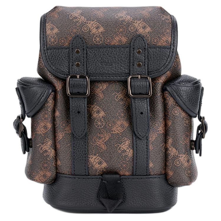 

COACH Искусственная кожа с коровьей кожей рюкзак мини мужской угольный