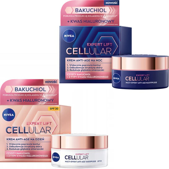

Набор косметики по уходу за лицом, 2 шт. Nivea, Cellular Expert Lift Anti-Age
