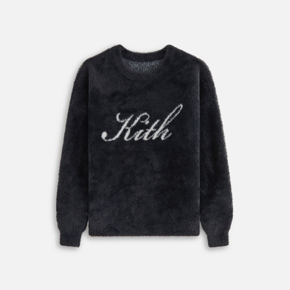 

Свитер Kith Kids Mohair Script Logo Crewneck, черный