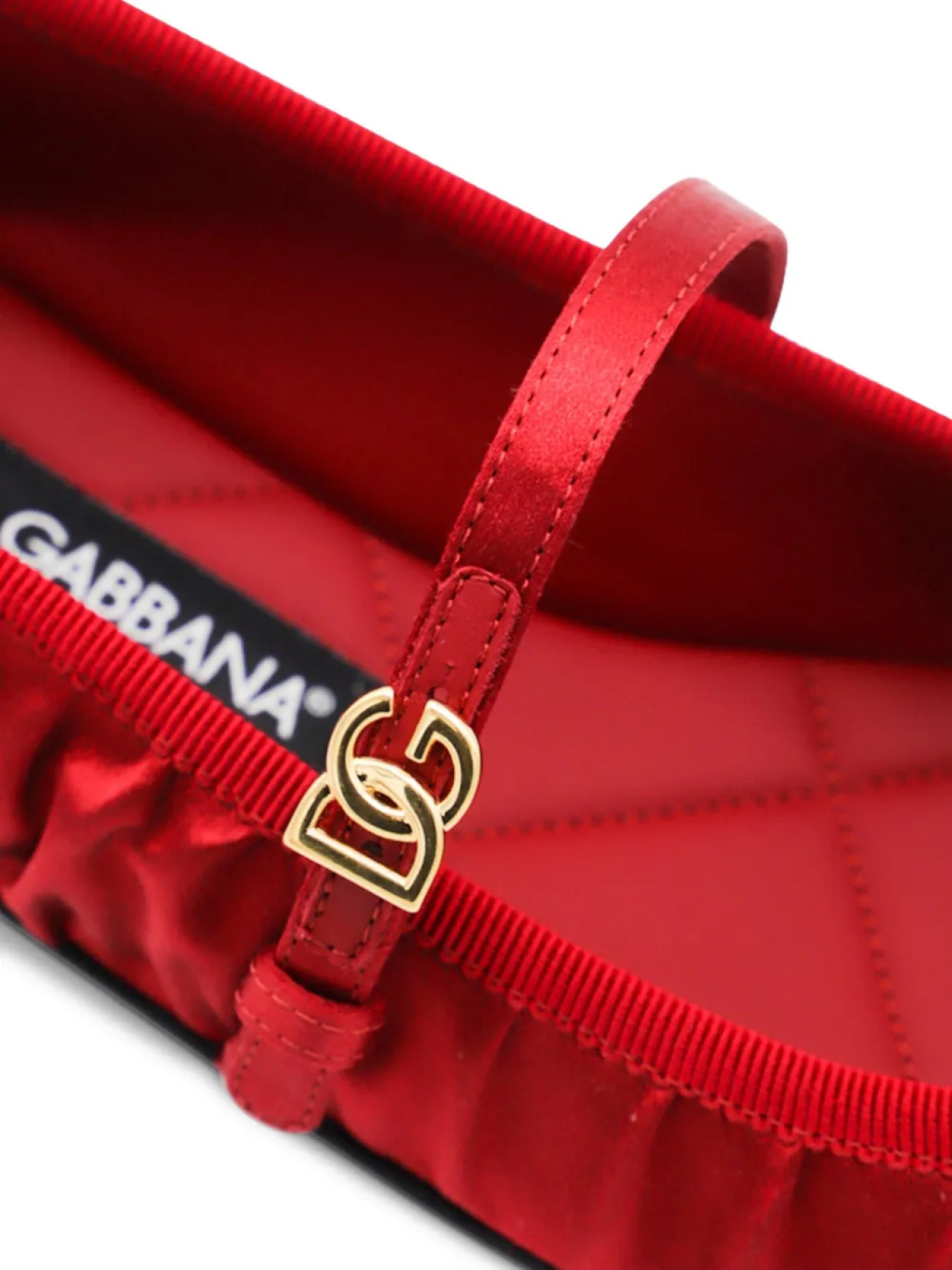 Балетки с пряжкой-логотипом Dolce & Gabbana, красный — фото 4