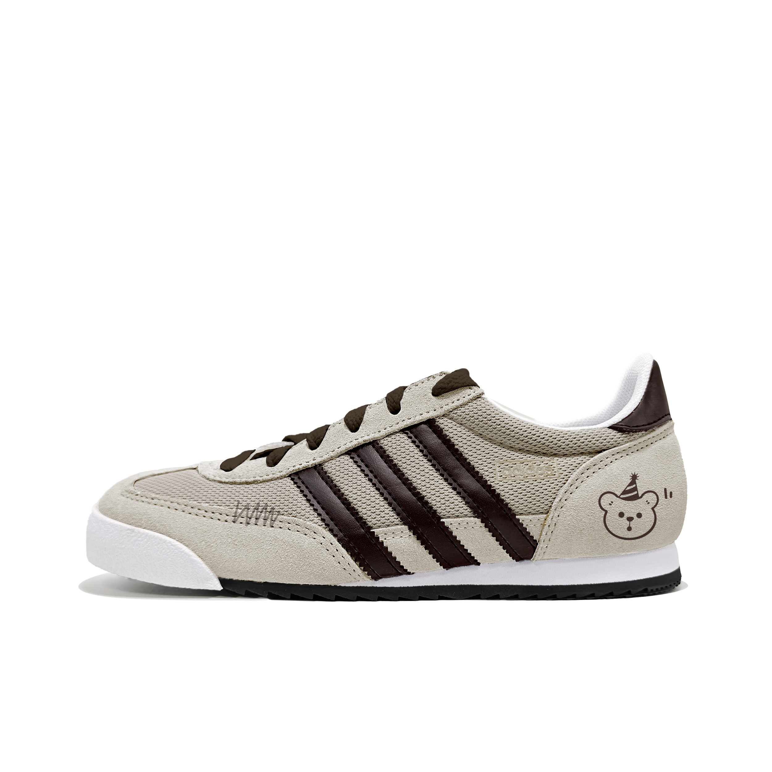 

R71 beige khaki bear устойчивые к истиранию низкие повседневные кроссовки unisex coffee Adidas Originals, коричневый