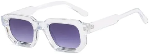 

Синие солнцезащитные очки для женщин и мужчин, ретро-стиль, прозрачные линзы, солнцезащитные очки с защитой от УФ-излучения UV400 MTZJH, Transparent Grey