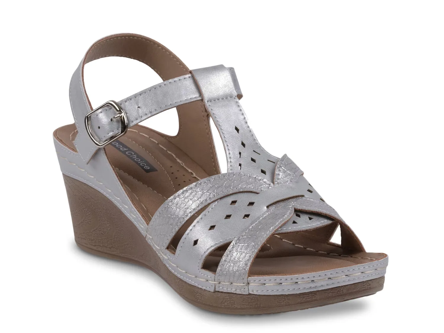 

Сандалии Darry Wedge Sandal Good Choice, серебряный/металлик