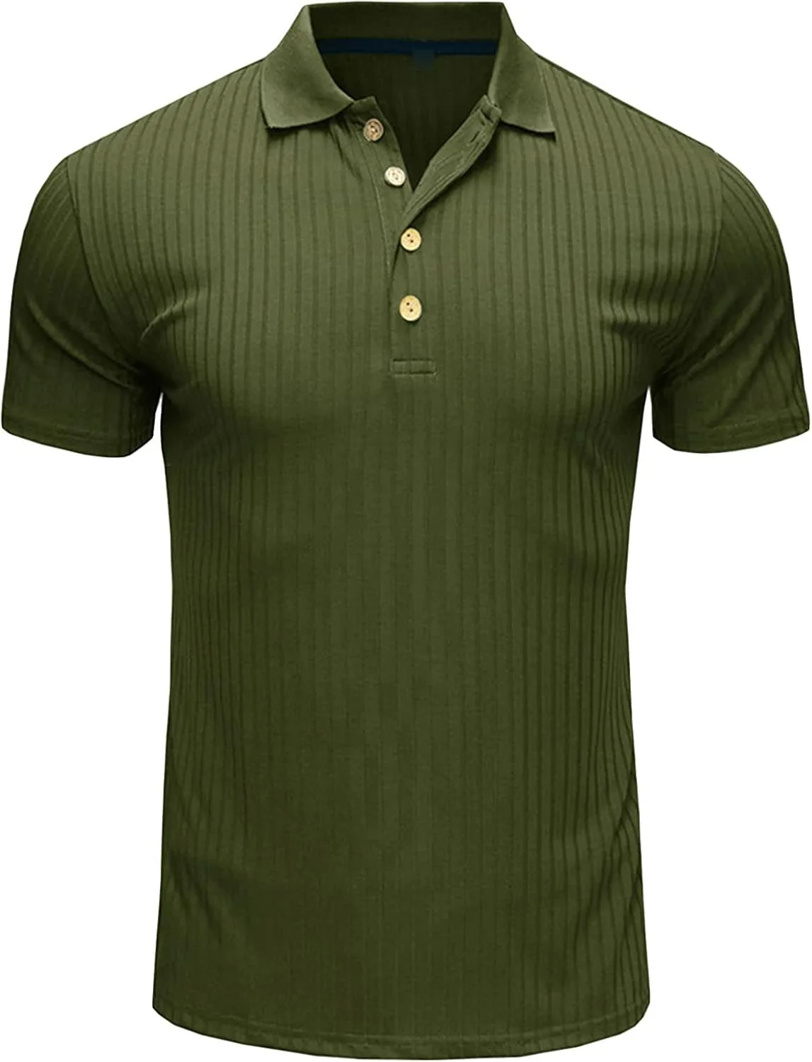 Мужская поло ribbed с коротким рукавом slim fit