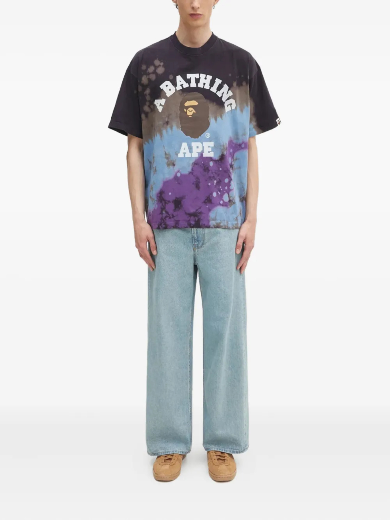 

Футболка с принтом тай-дай BATHING APE A Bathing Ape, синий