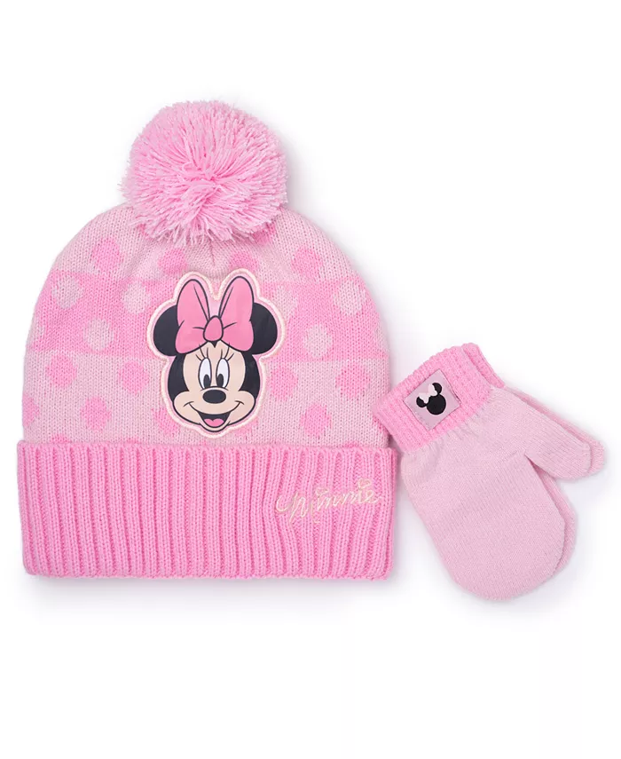 

Детский набор для девочек: шапочка и варежки 2 предмета Minnie Mouse, розовый