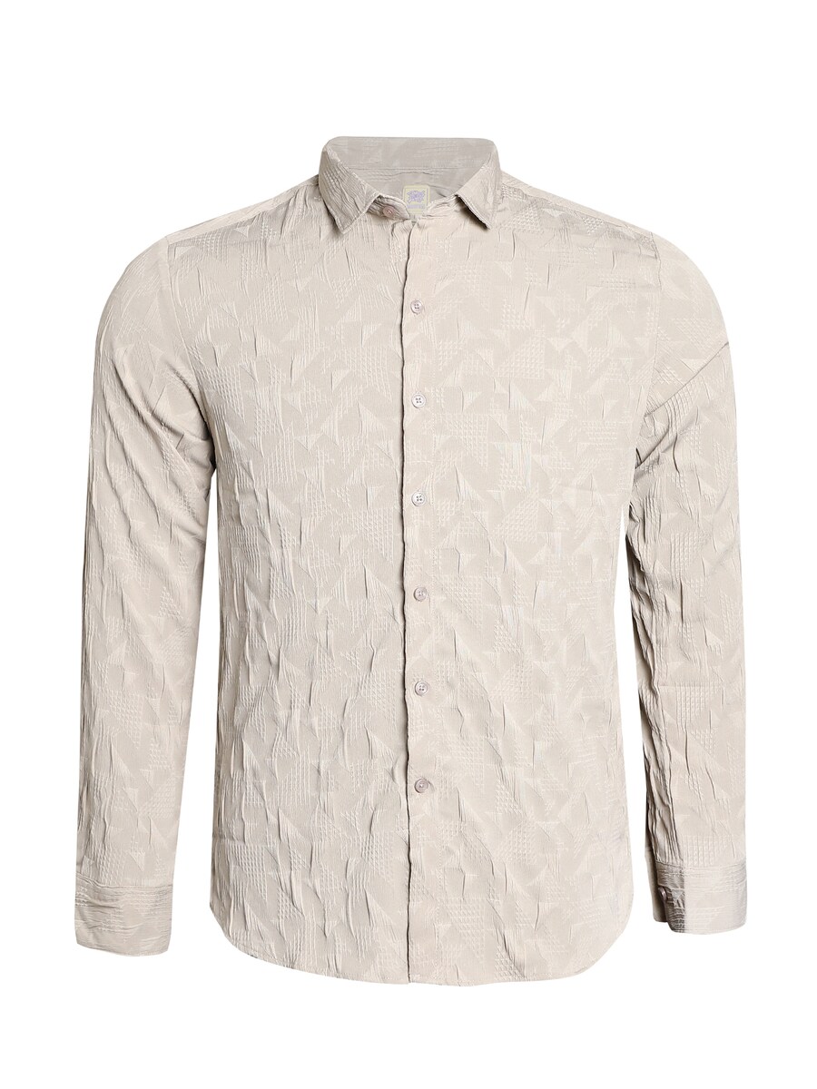 

Рубашка на пуговицах классического кроя Campus Sutra Toni, бежевый