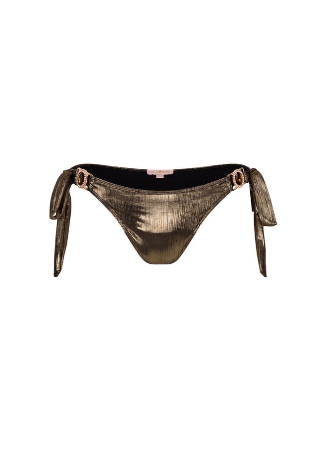 

Плавки бикини мерцающие с мерцающим дизайном Moda Minx, цвет espresso
