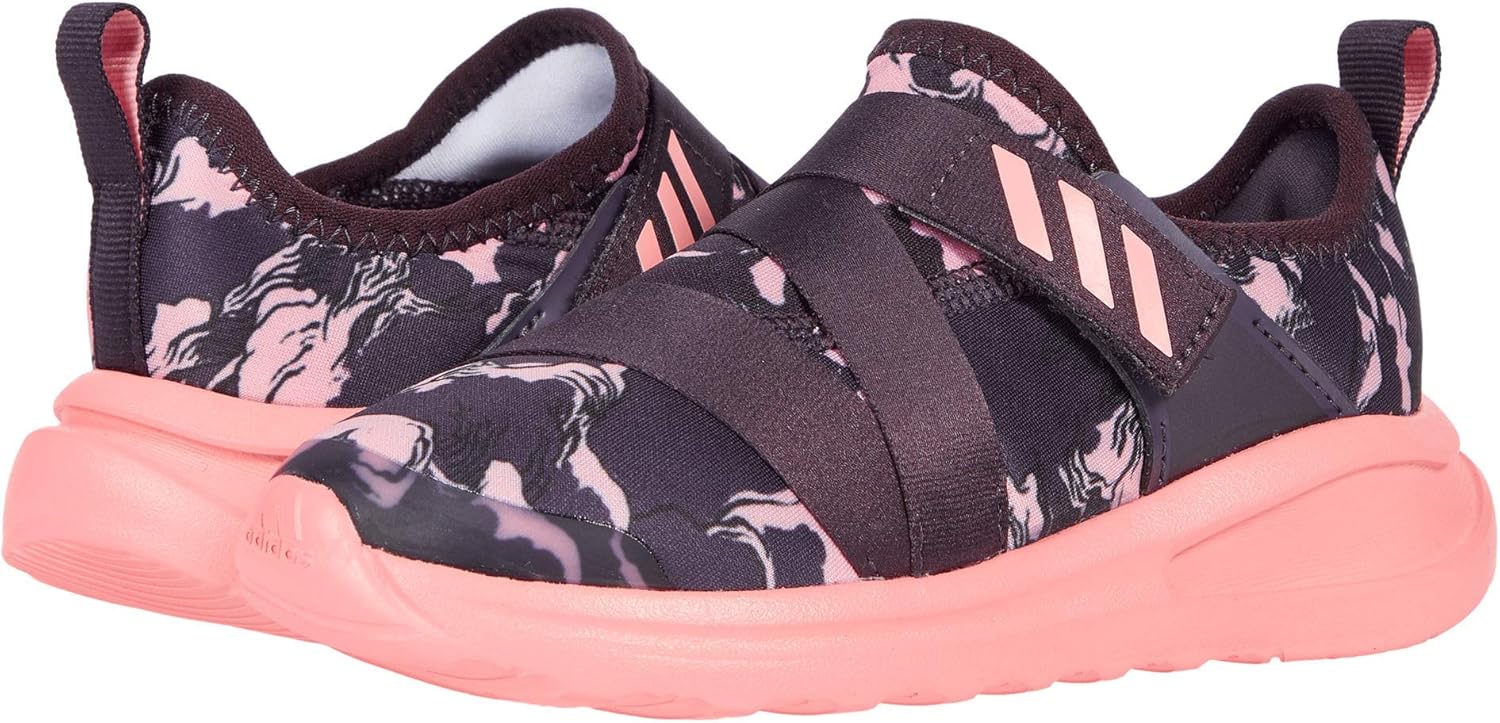 Кроссовки для детей adidas FortaRun с амортизацией Cloudfoam, белый/фиолетовый/розовый/светло-розовый — фото 2